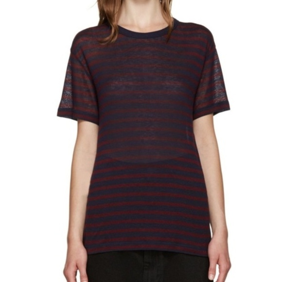 Alexander Wang Tops - ALEXANDER WANG Striped Slub Classic Tee M